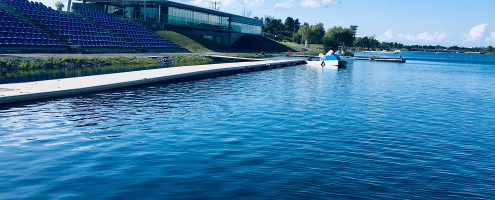 Figure 1.  Welland International Flatwater Centre where Barrelman racers will swim 2 km in a rectangular course.